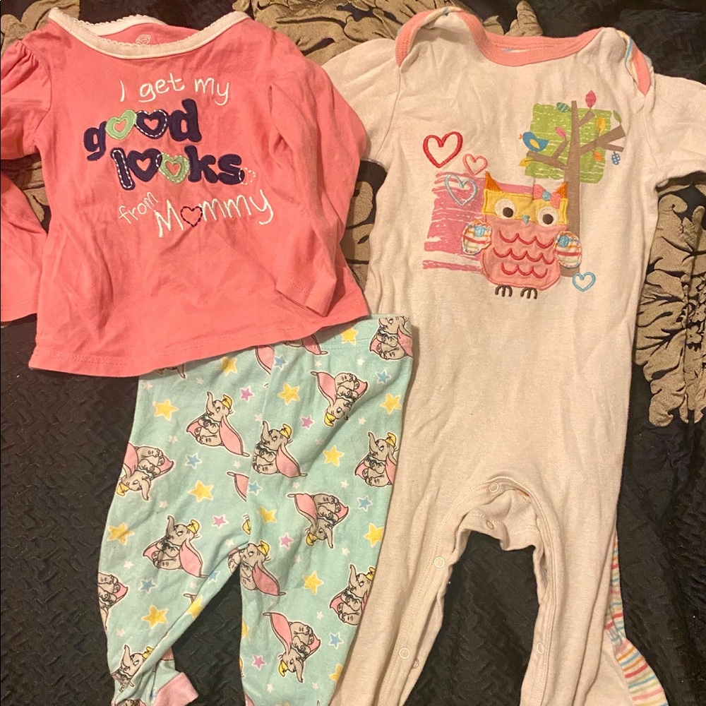 Baby Girl pajama mini bundle, ruffle butts!